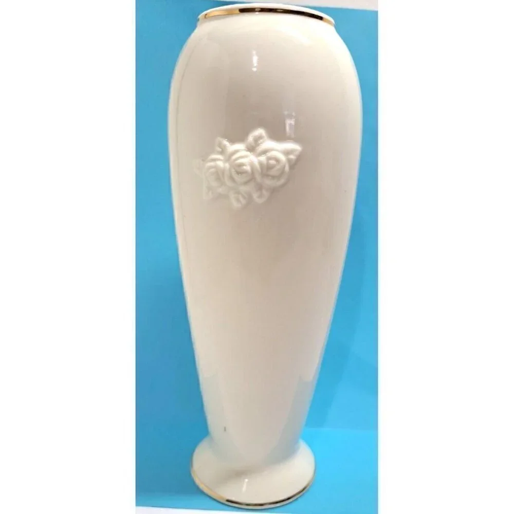 Vintage Lenox Bud Vase Rose Blossom 7.25
